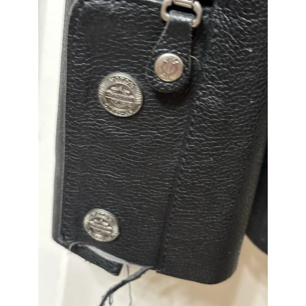 Harley-Davidson Leather Chaps Mens XL Black Riding Gear Motorcycle Biker Pants - Picture 6 of 13